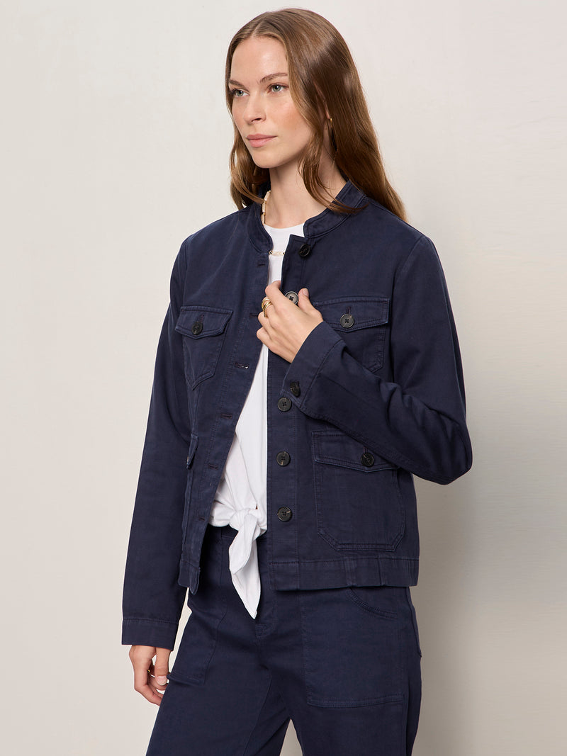 Ames Military Jacket Navy Blazer alt 2