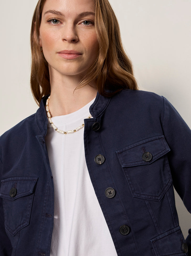 Ames Military Jacket Navy Blazer alt 3