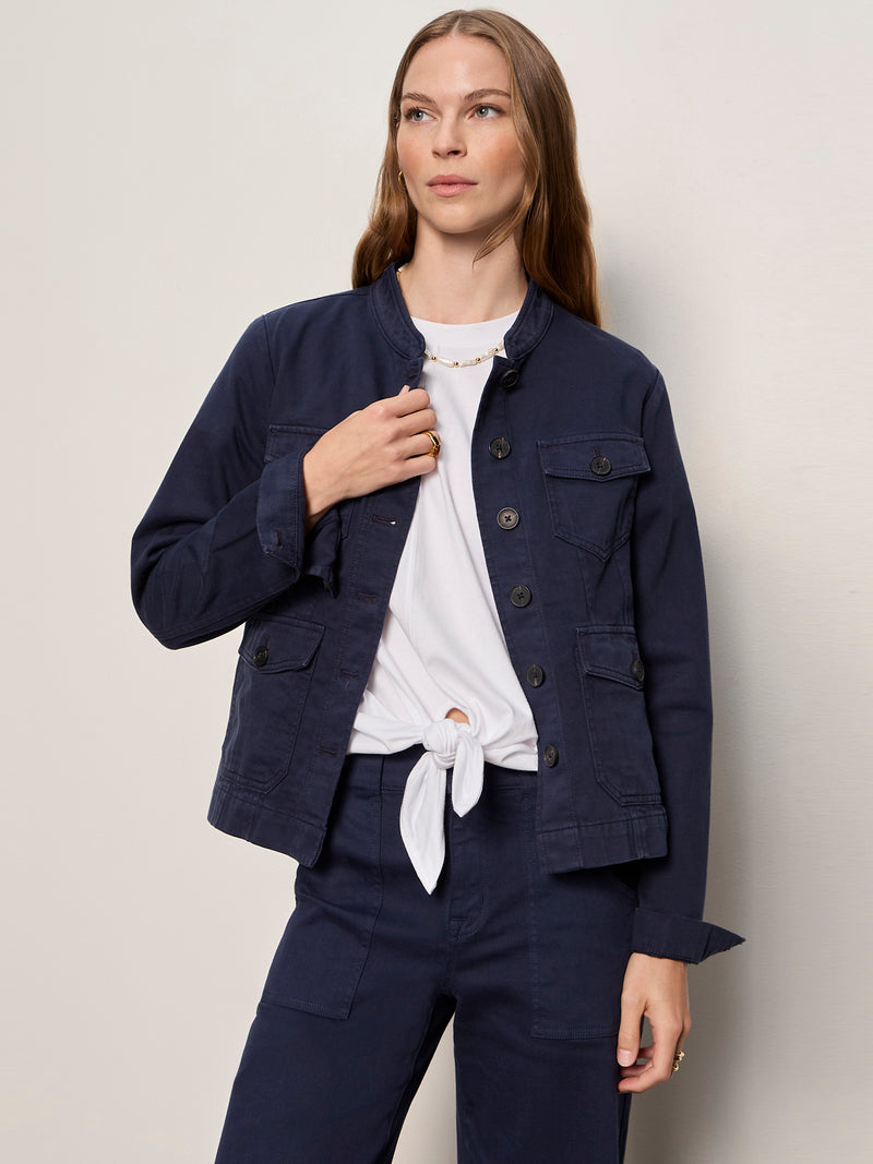 Ames Military Jacket Navy Blazer alt 5