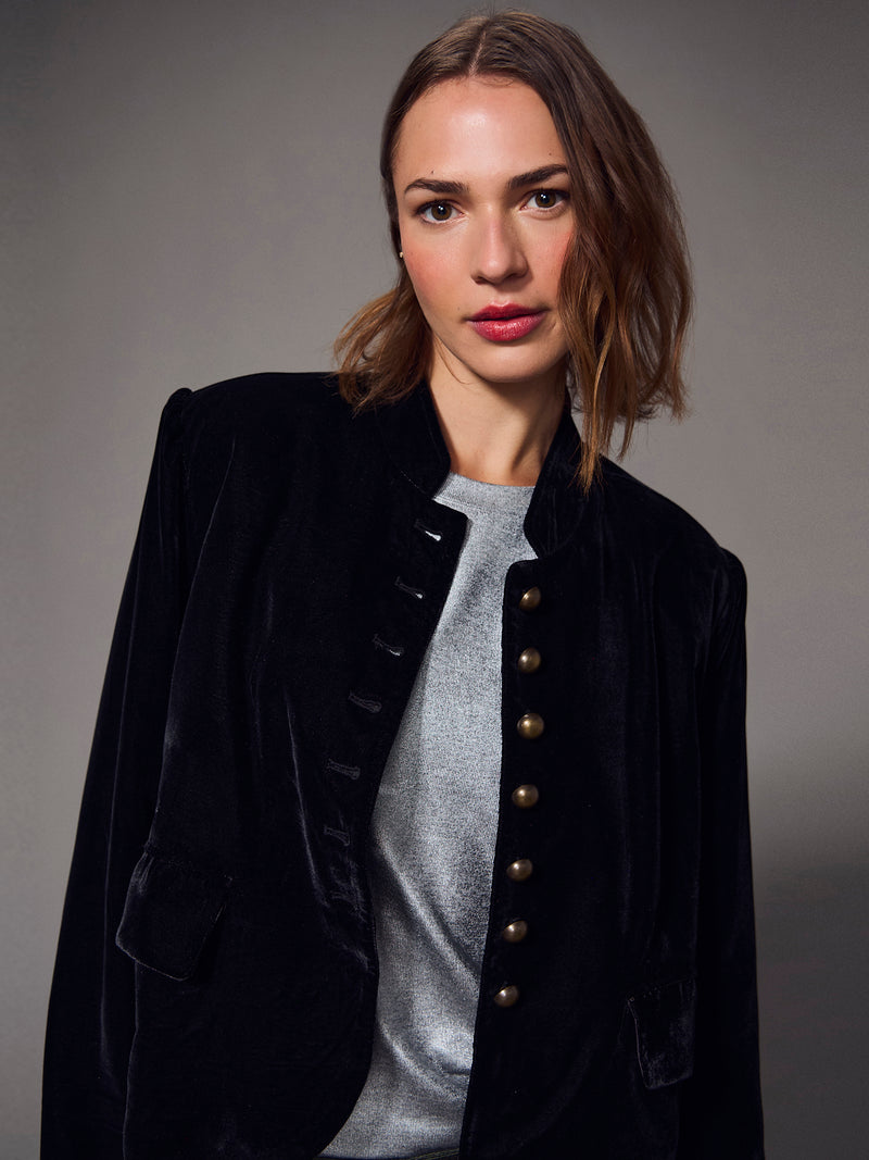 Matera Velvet Jacket Black