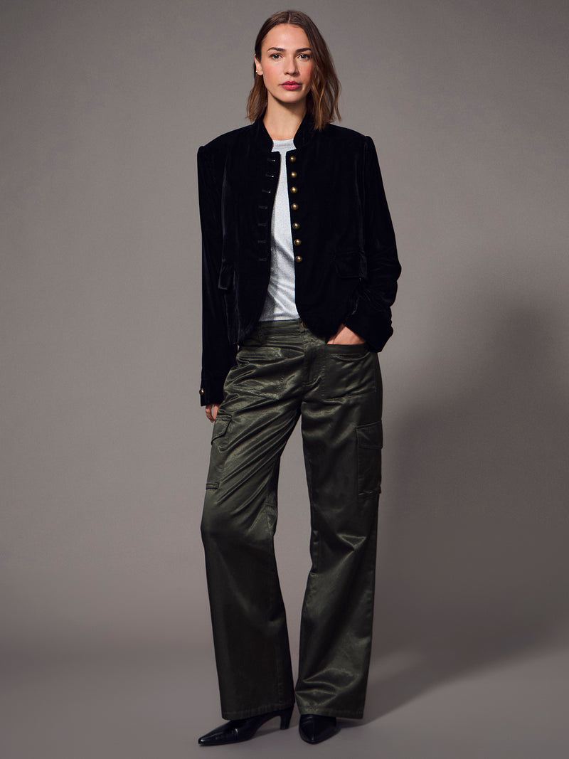 Matera Velvet Jacket Black alt 1