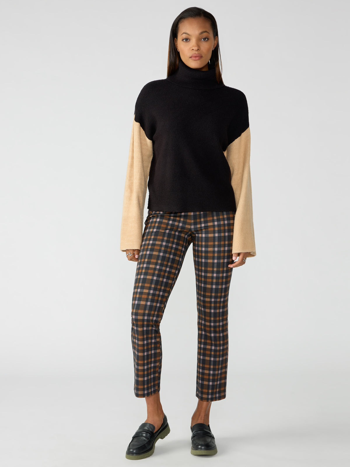 Carnaby Kick Crop Semi High Rise Legging Cottage Check