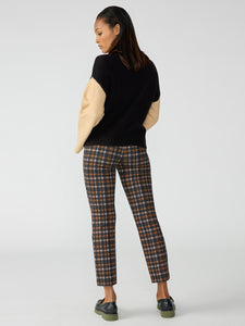 Carnaby Kick Crop High Rise Legging Cottage Check