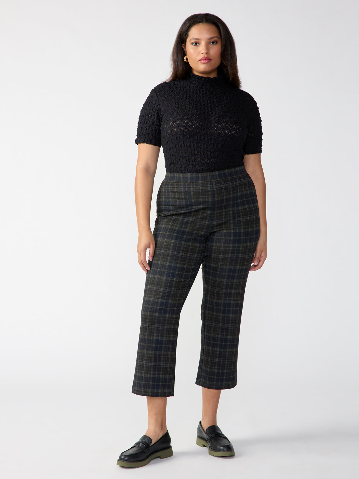 Carnaby Kick Crop Marion Plaid Inclusive Collection