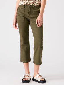 Vacation Crop High Rise Pant Burnt Olive
