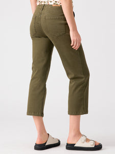 Vacation Crop High Rise Pant Burnt Olive