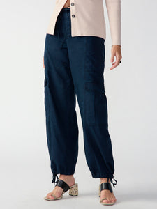 Canopy Semi High Rise Cargo Pant Navy Reflection