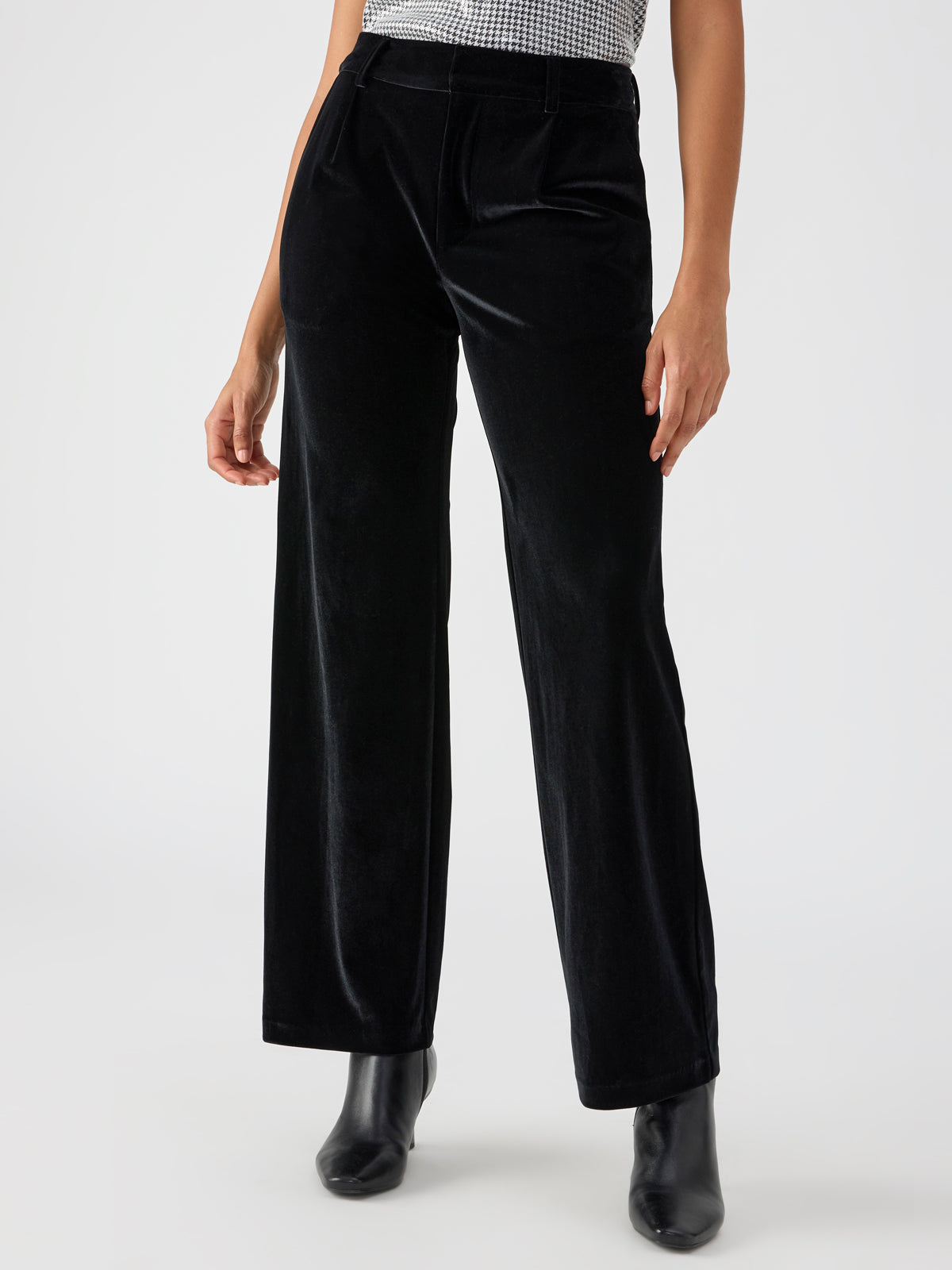Faye Semi High Rise Velvet Trouser Pant Black – Sanctuary Clothing