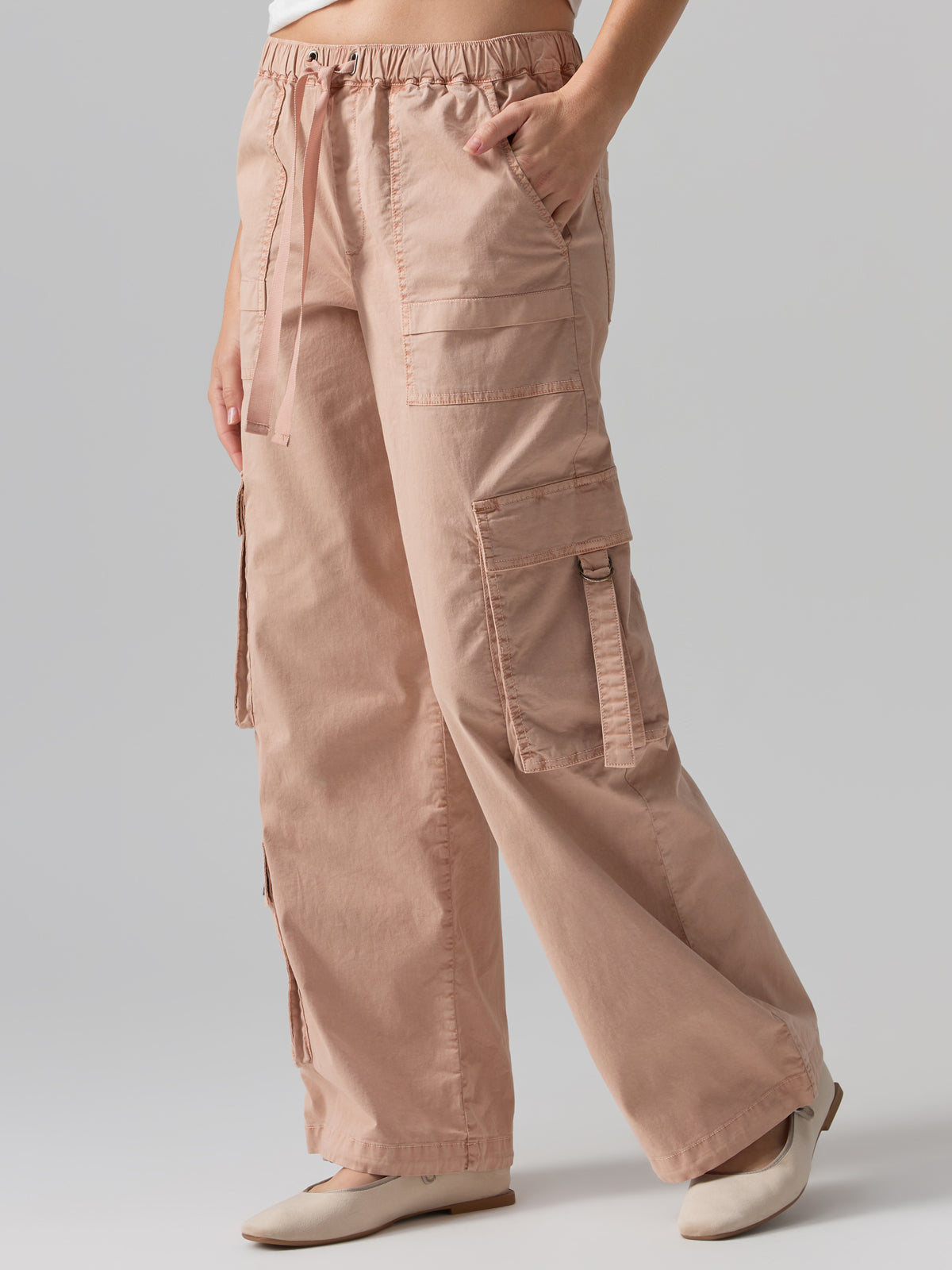 Cargo Parachute High Rise Pant Bare Nude