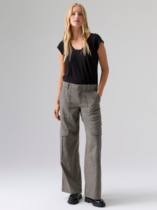 High Waisted Baggy Carrot Trousers Cargo Pants With Chains – sunifty