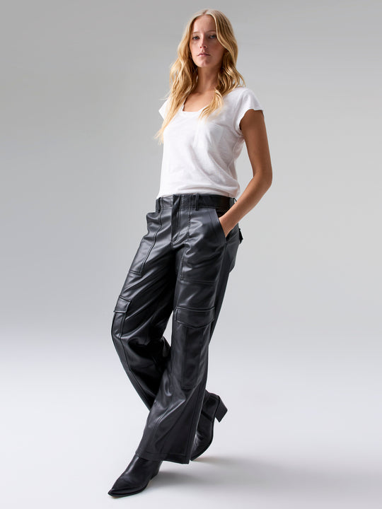des Phemmes Tie-Dye Denim Cargo Trousers, WhiteBlue, Women's, 10, Pants & Shorts Trousers & Pleated Pants