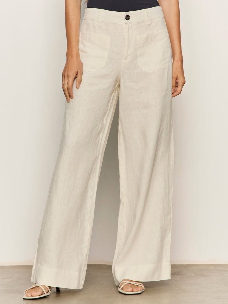 The Linen Marine Wide Leg Pant Summer Sand