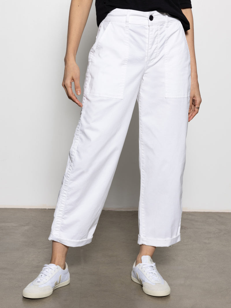 Cruiser Chino Semi High Rise Pant Bleached White
