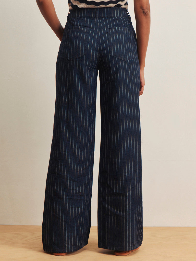 Marine Full Length Jean Luna Stripe alt 1