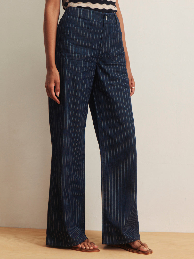 Marine Full Length Jean Luna Stripe alt 2