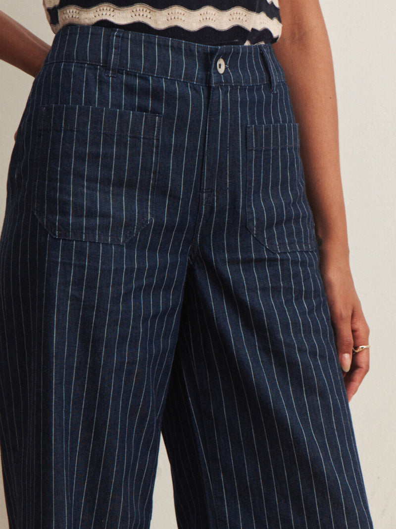 Marine Full Length Jean Luna Stripe alt 3