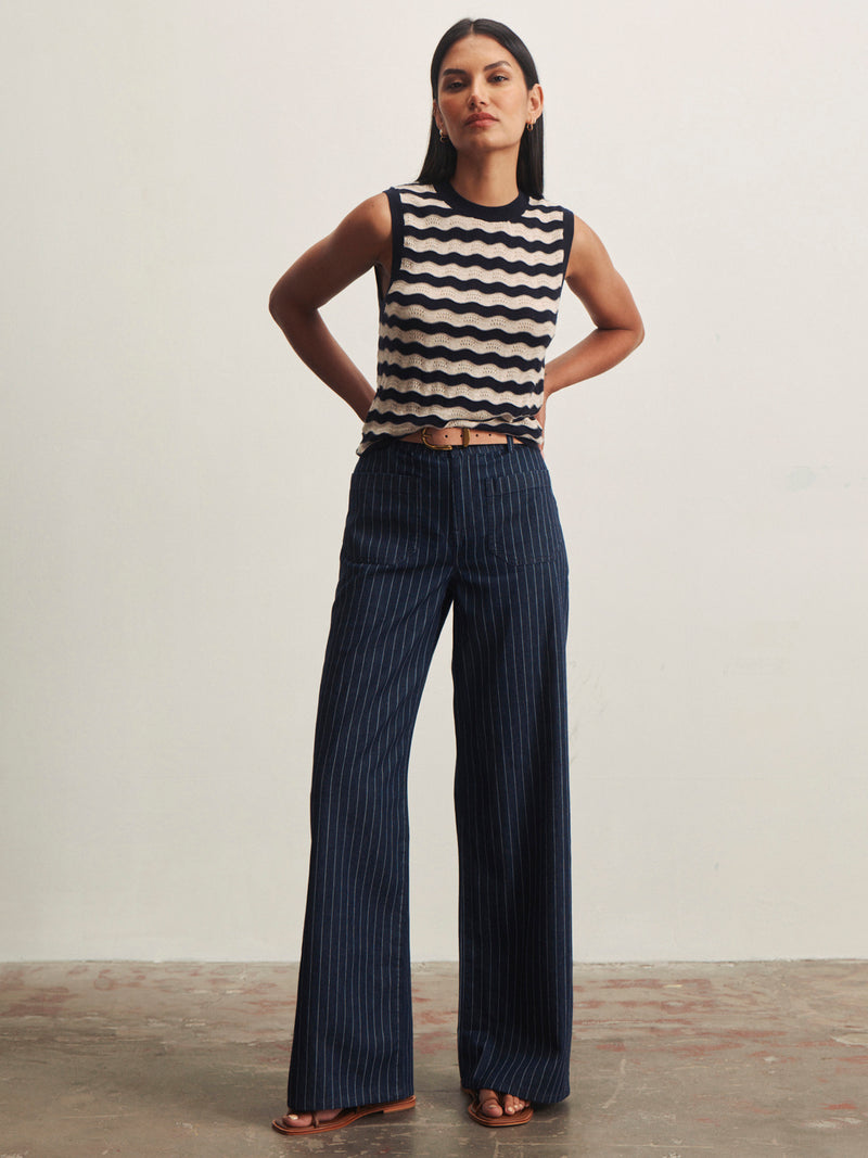 Marine Full Length Jean Luna Stripe alt 4