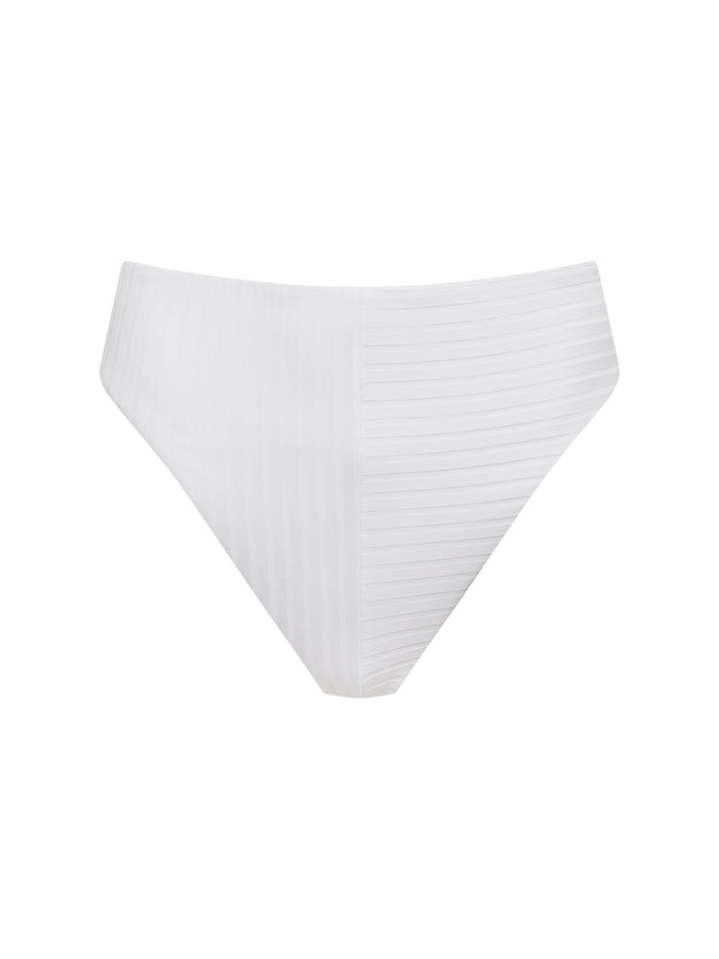 Refresh Rib High Rise Bikini Bottom White alt 4