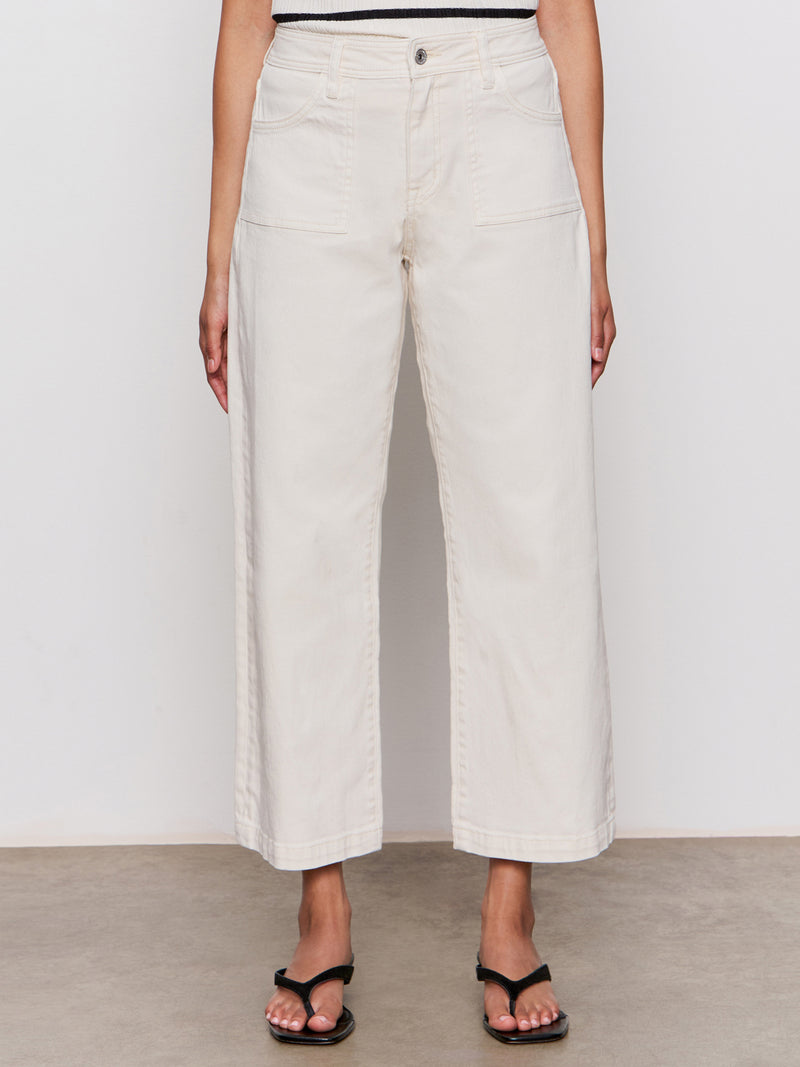 League Crop Jeans Light Oat alt 1