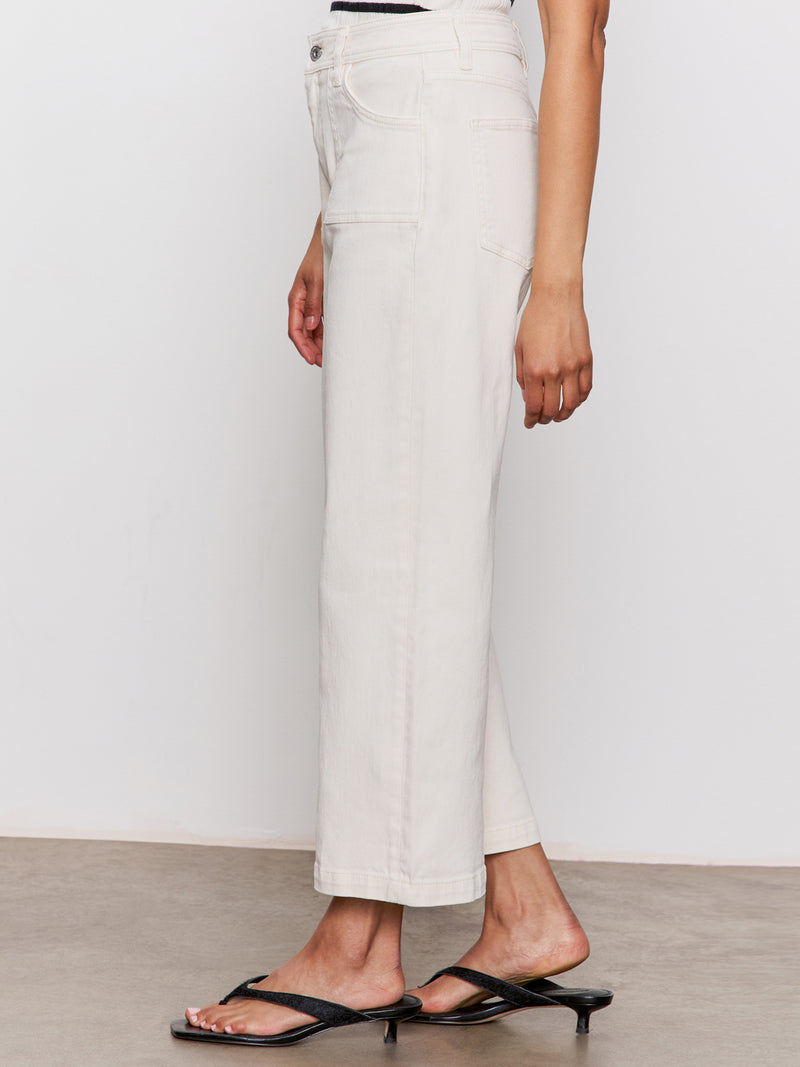 League Crop Jeans Light Oat alt 2