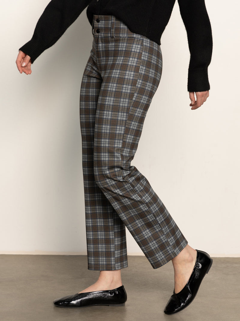 90's Straight Legging Burnt Olive Plaid alt 1
