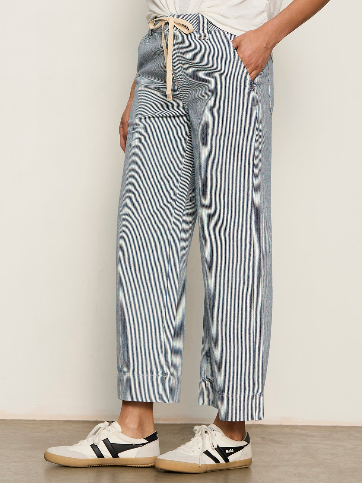 Sanctuary Women's Lily Stripe Cropped Pants, Size 30, Blue Sanctuary Women's Lily Stripe Cropped Pants, Size 30, Blue