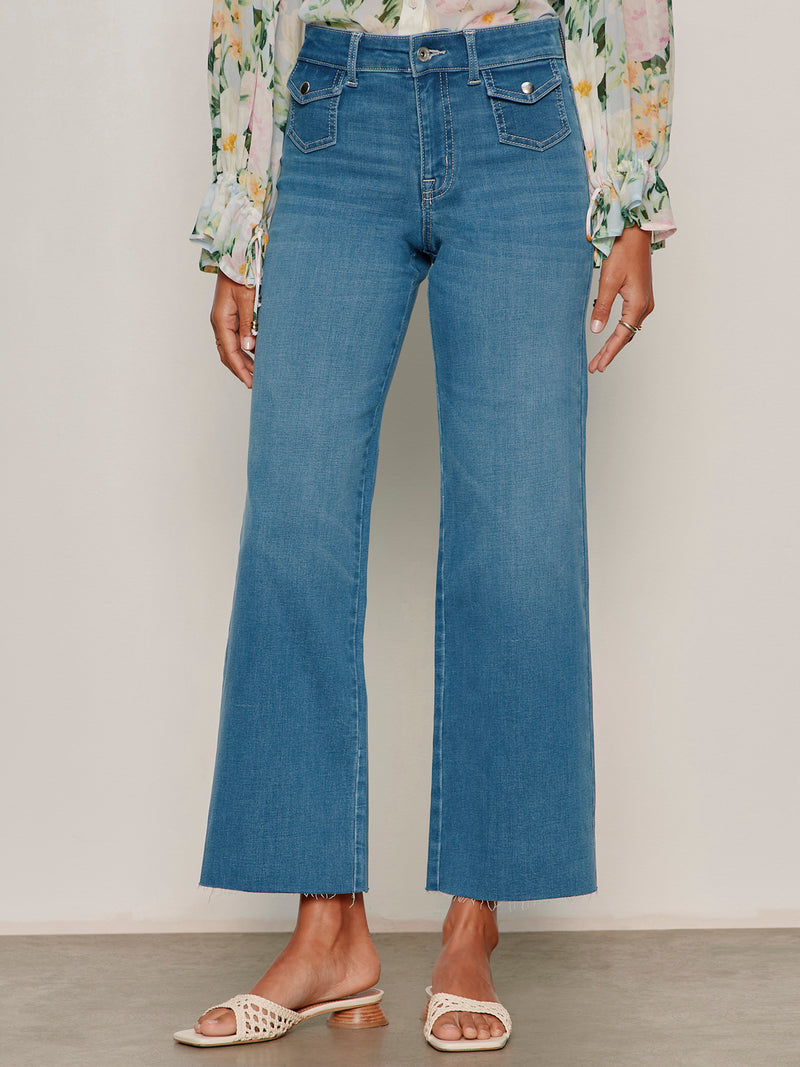 Skipper Crop Jean Blue Aura