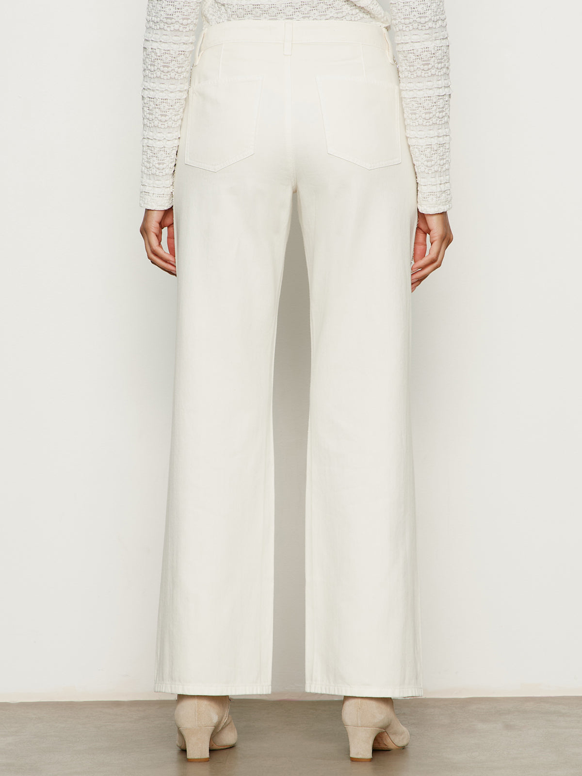 Cadence Shimmer Stripe Jean Vanilla Creme