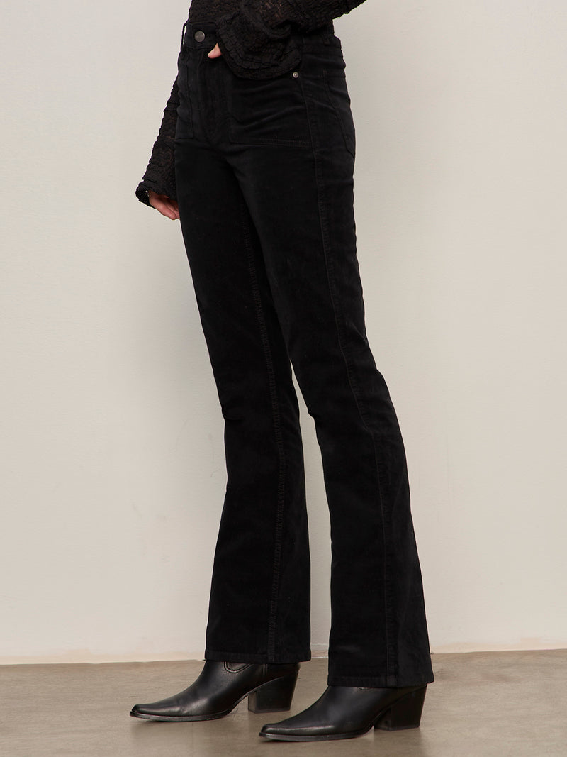 Velveteen Brook Bootcut Pant Black alt 3
