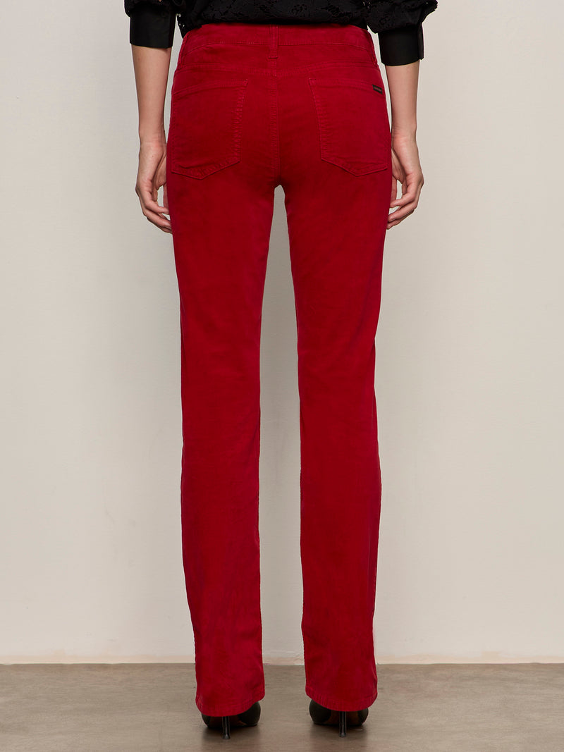 Velveteen Brook Bootcut Pant Cherry Lacquer Petite Sizing alt 2