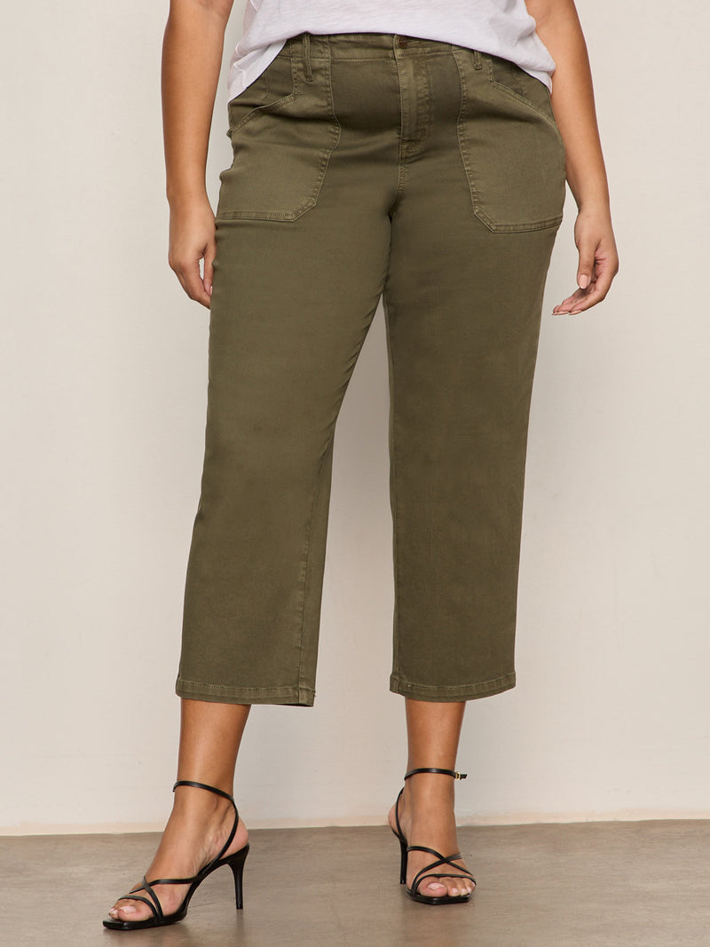 Retreat Crop Pant Burnt Olive Extended Sizing