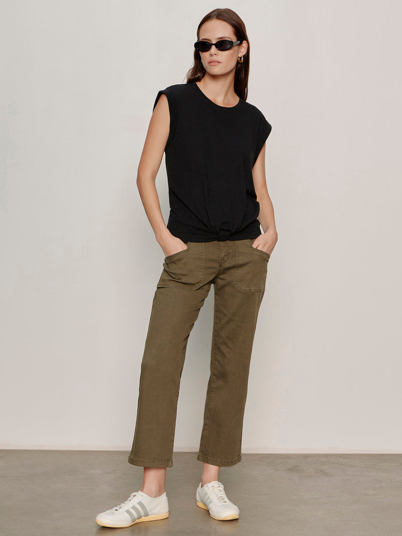 Retreat Crop Pant Burnt Olive alt 4
