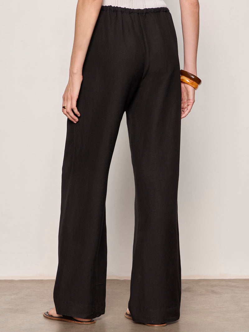 Shoreline Linen Pant Black alt 1