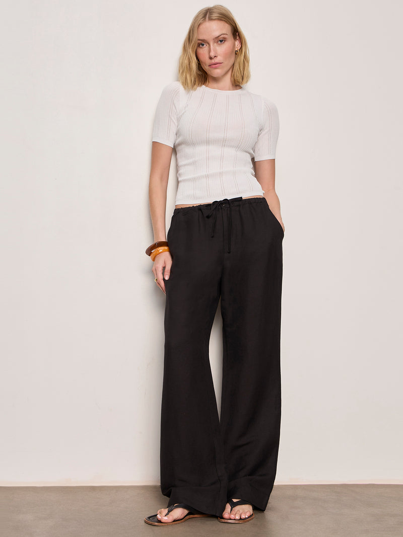 Shoreline Linen Pant Black alt 3