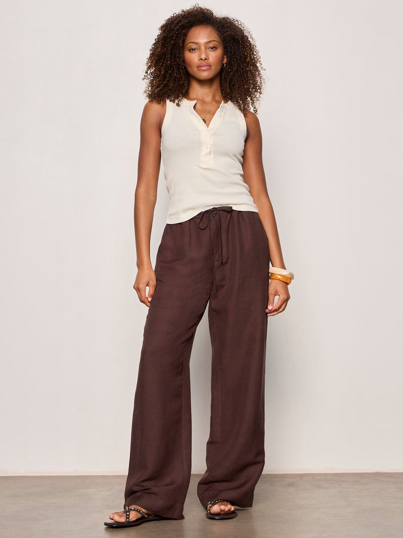 Shoreline Linen Pant Rich Soil alt 4