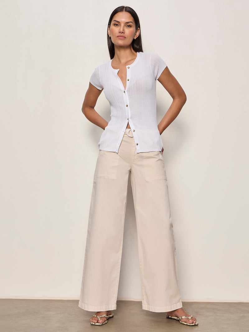 Soft Polished Wide Leg Pant Summer Sand alt 4