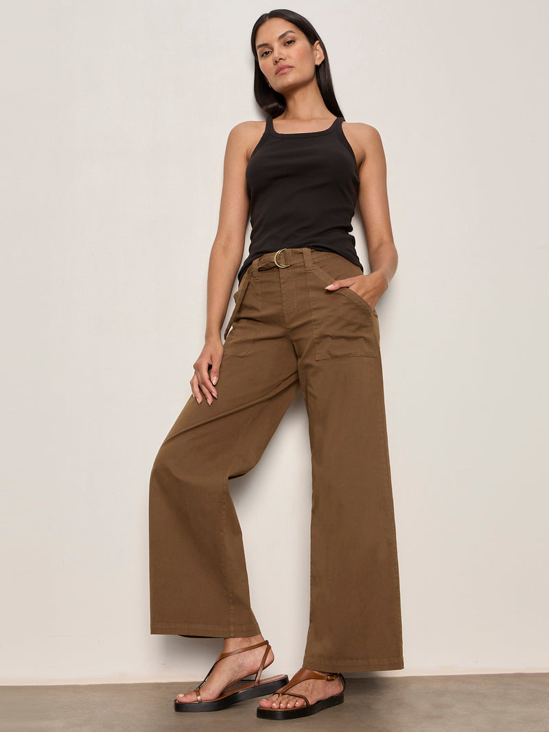Soft Polished Wide Leg Pant Timber alt 4