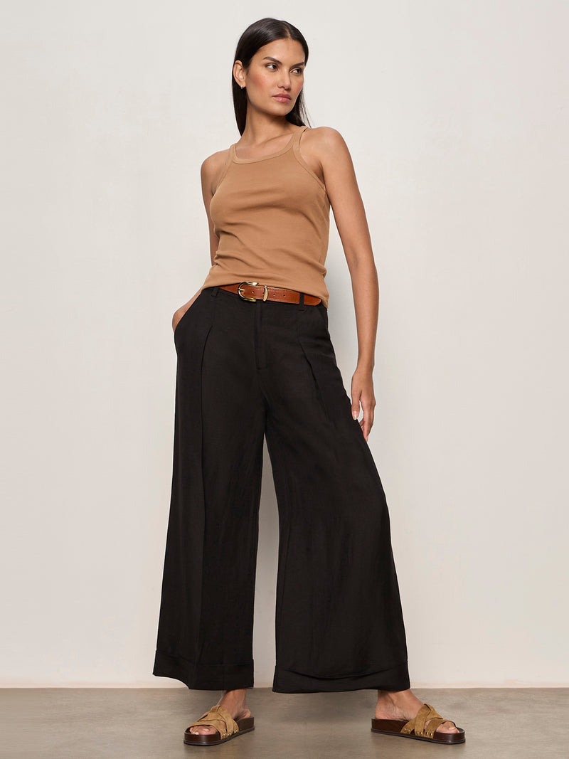 Terrace Linen Pant Black alt 4