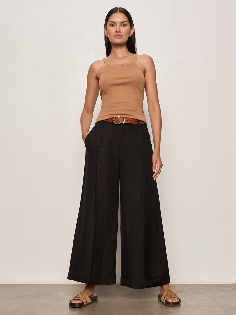 Terrace Linen Pant Black alt 5