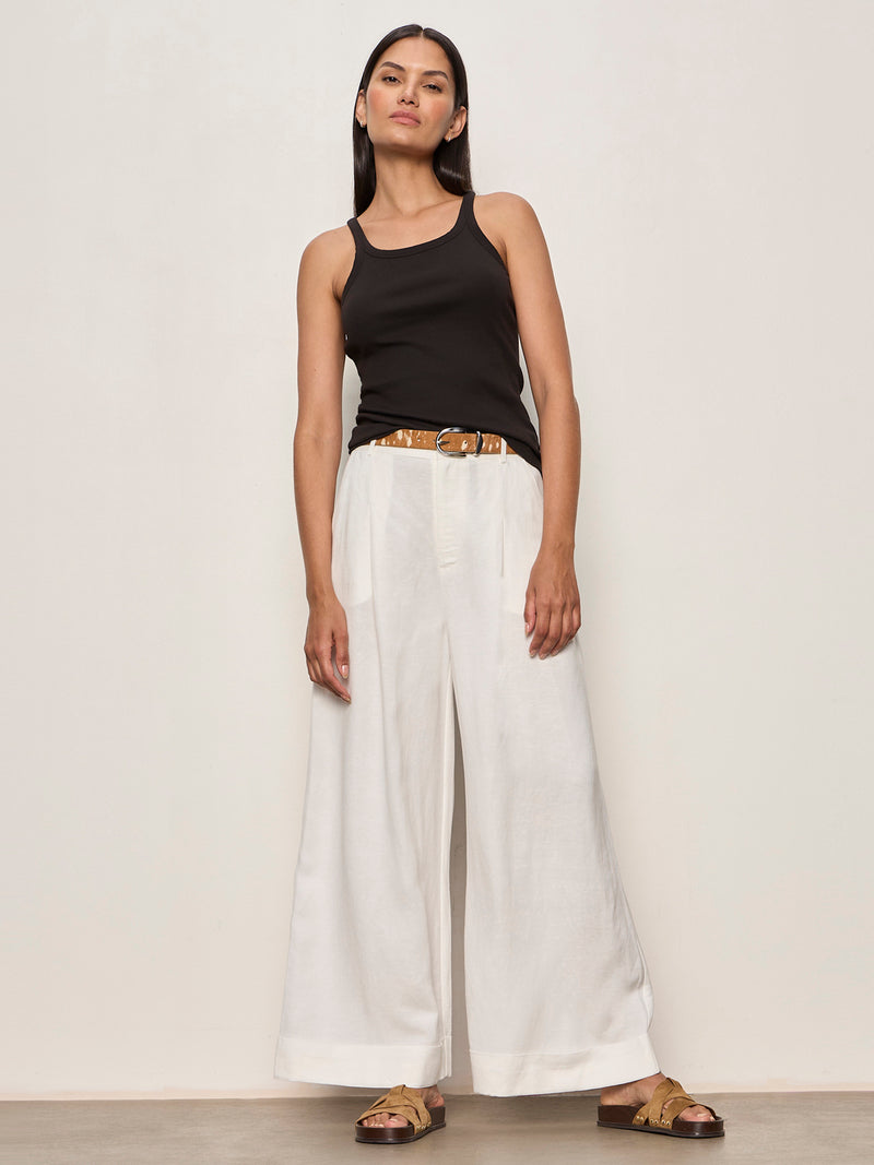 Terrace Linen Pant Chalk alt 4