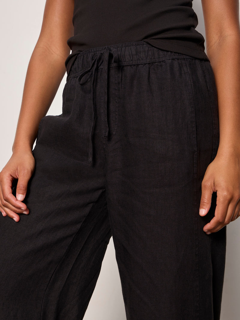 Melody Micro Linen Balloon Pant Black alt 4