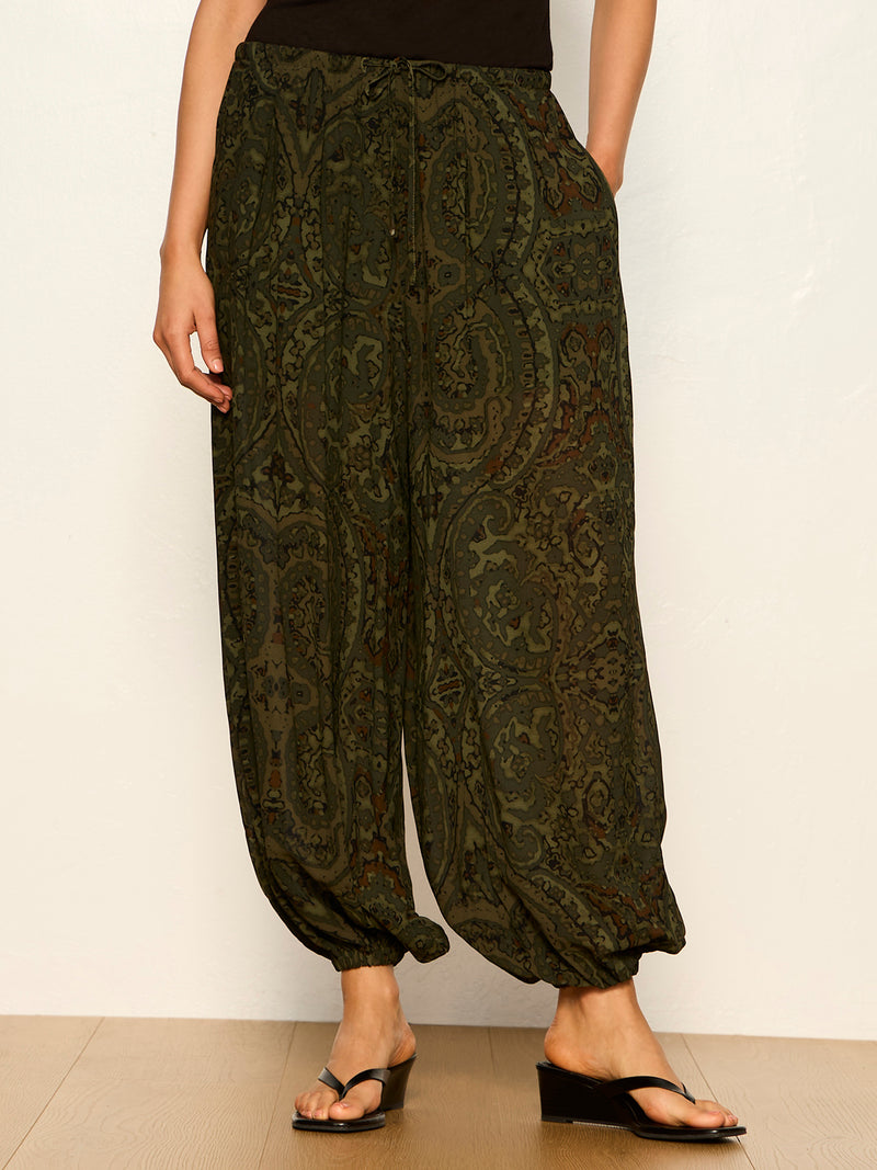 The Moment Volume Pant Midnight Moss