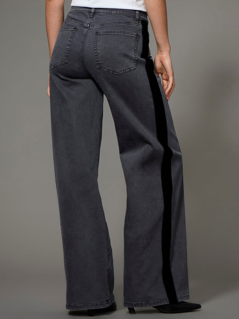 Tuxedo Velvet Wide Leg Pant Allure alt 2