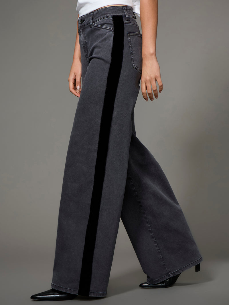 Tuxedo Velvet Wide Leg Pant Allure alt 3