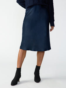 Everyday Midi Skirt Navy Reflection