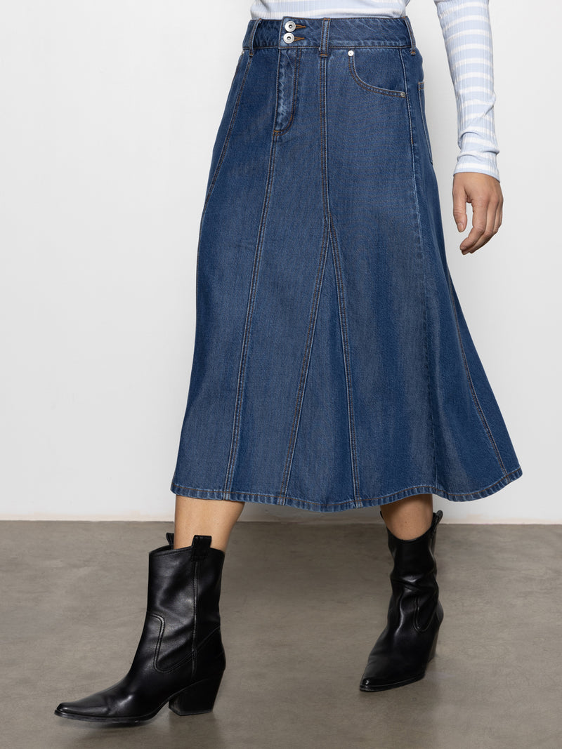 Flora Denim Skirt Happy Hour alt 2