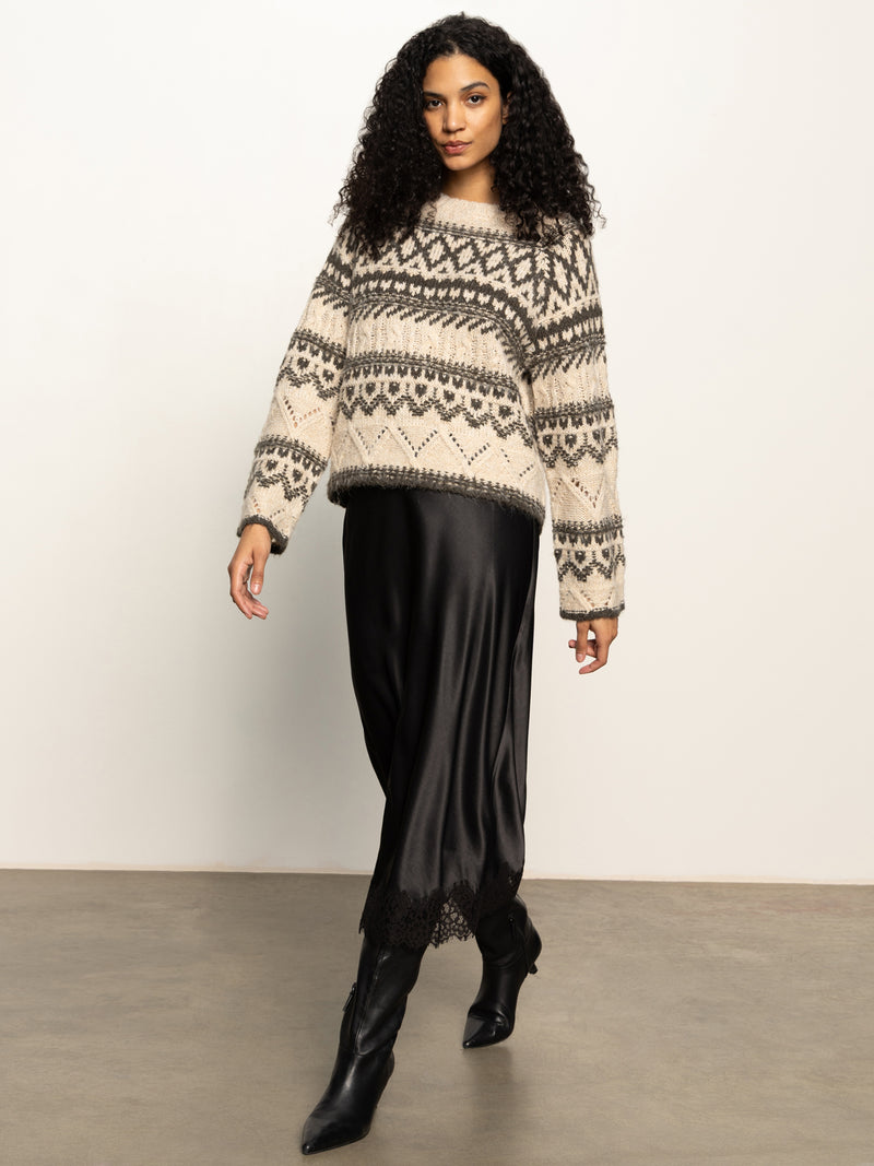 Slip Skirt With Lace Black alt 4