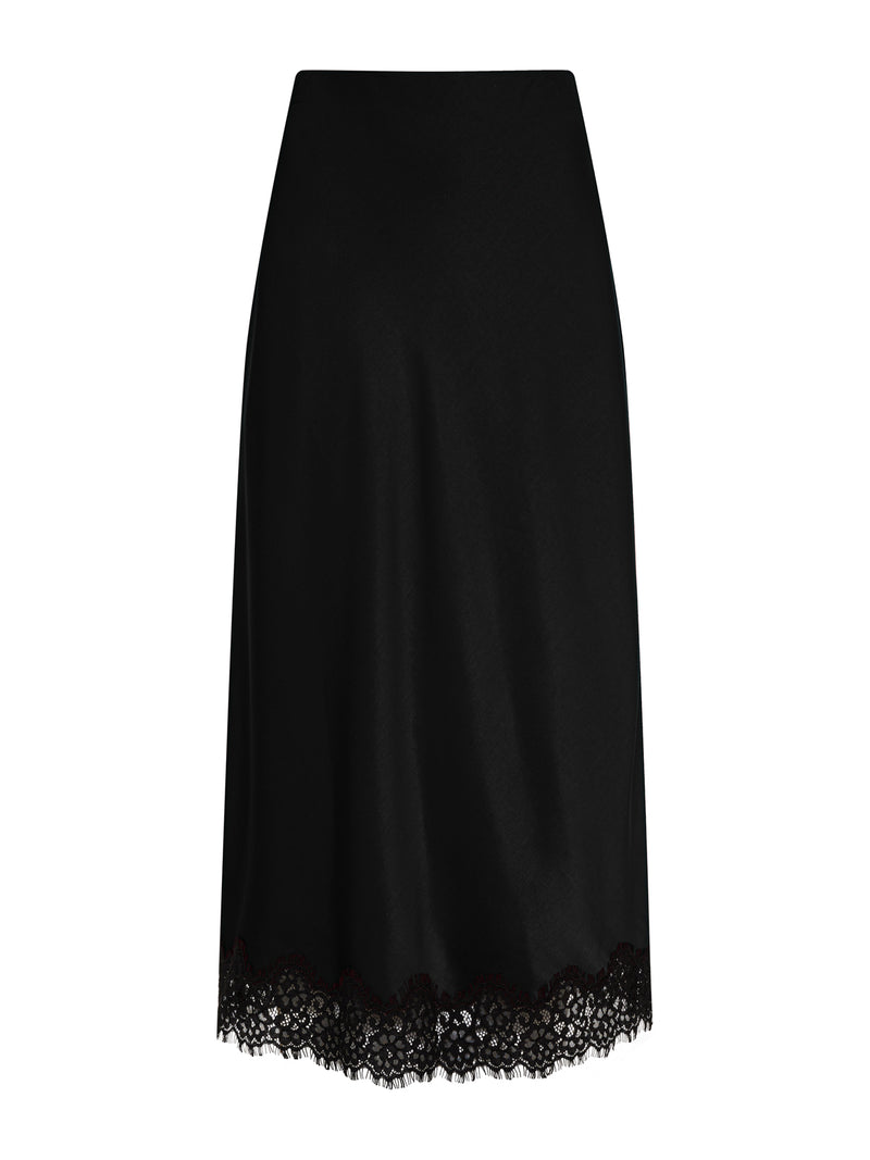 Slip Skirt With Lace Black alt 6