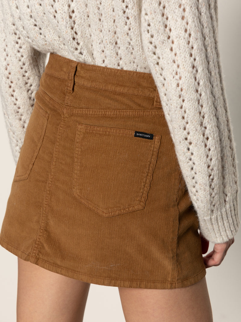 Briar Corduroy Mini Skirt Bronze alt 4