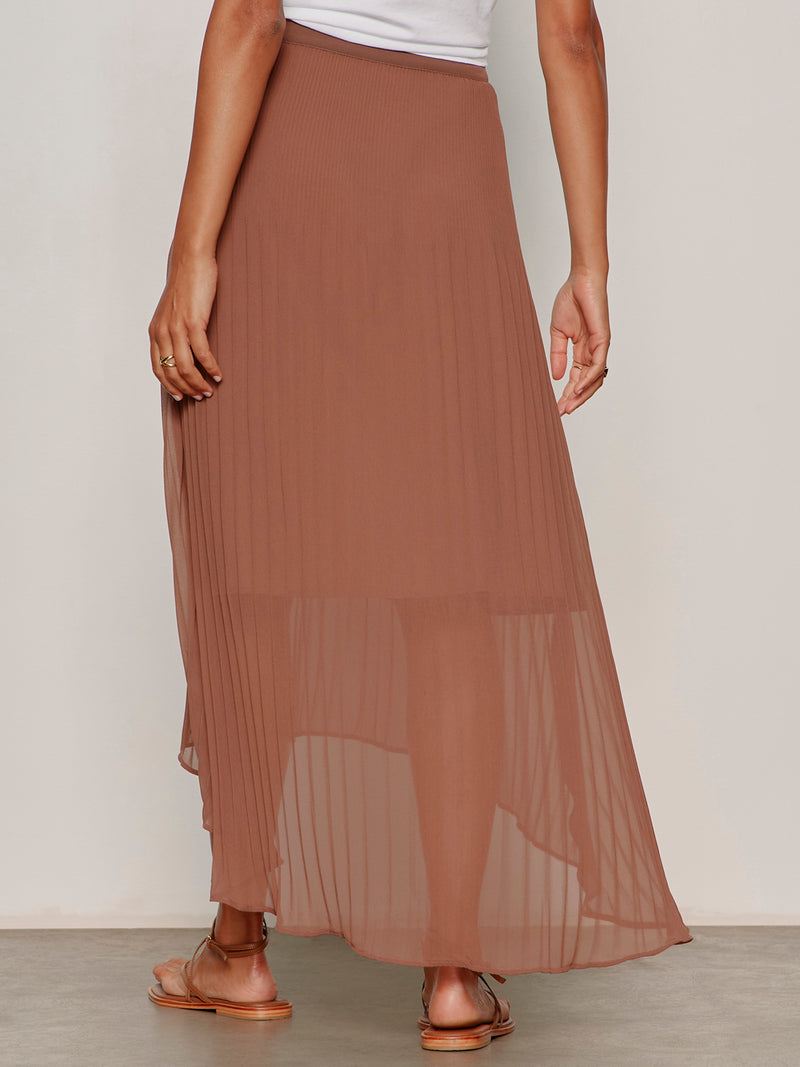 Meant To Be Pleated Midi Skirt Mud Bath alt 1